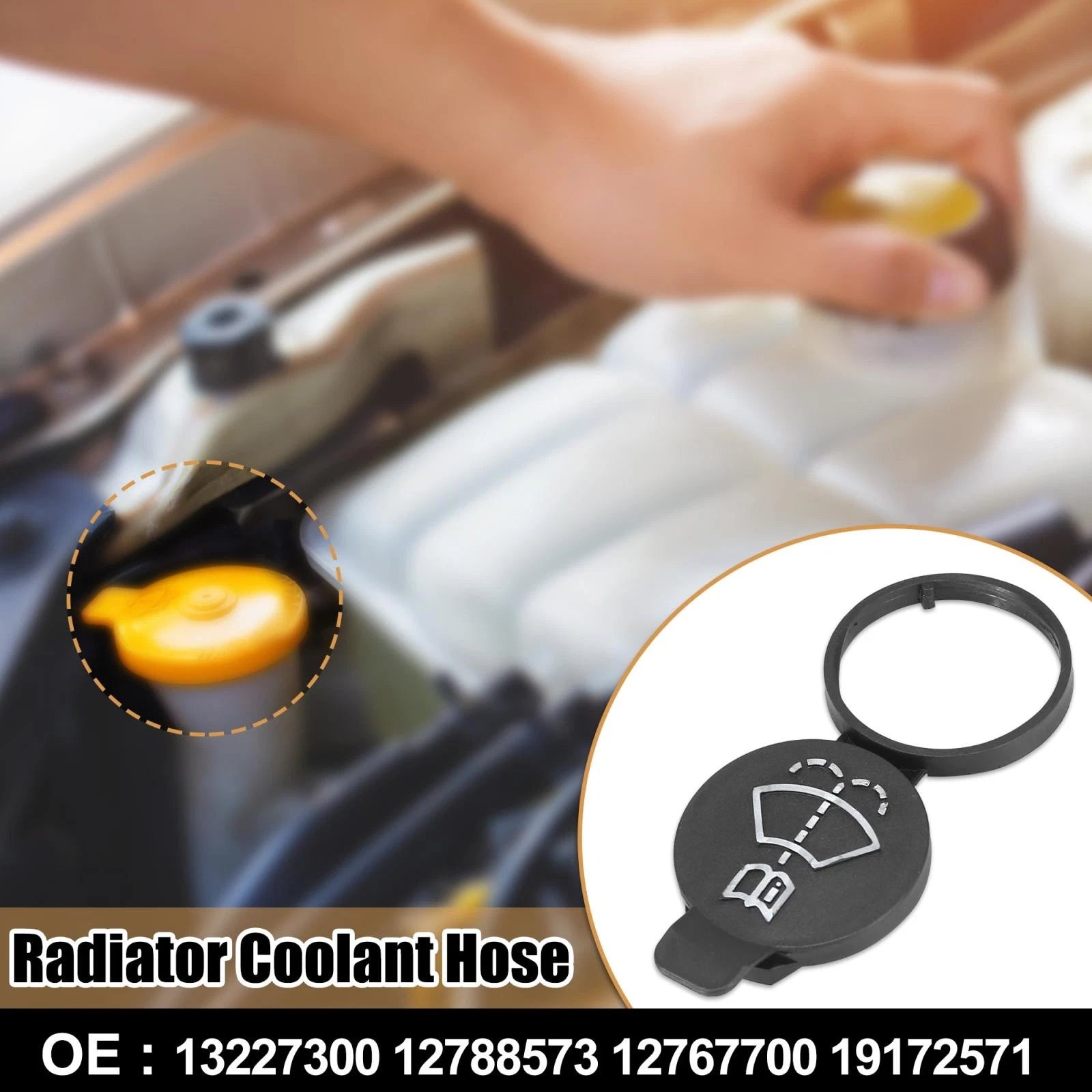Windshield Washer Fluid Reservoir Cap Replacement for Chevrolet GMC (2 Pack) (2005–2015)