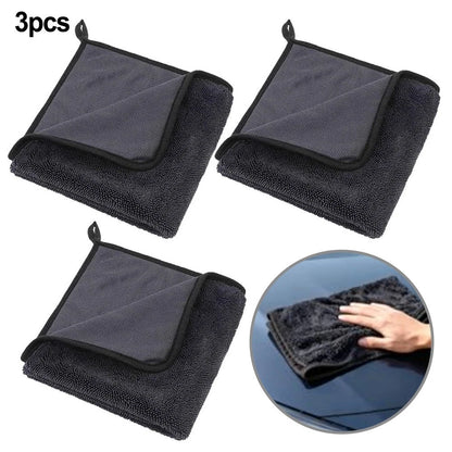 3PC Microfiber Towels 40x60cm for Car Washing and Home Use