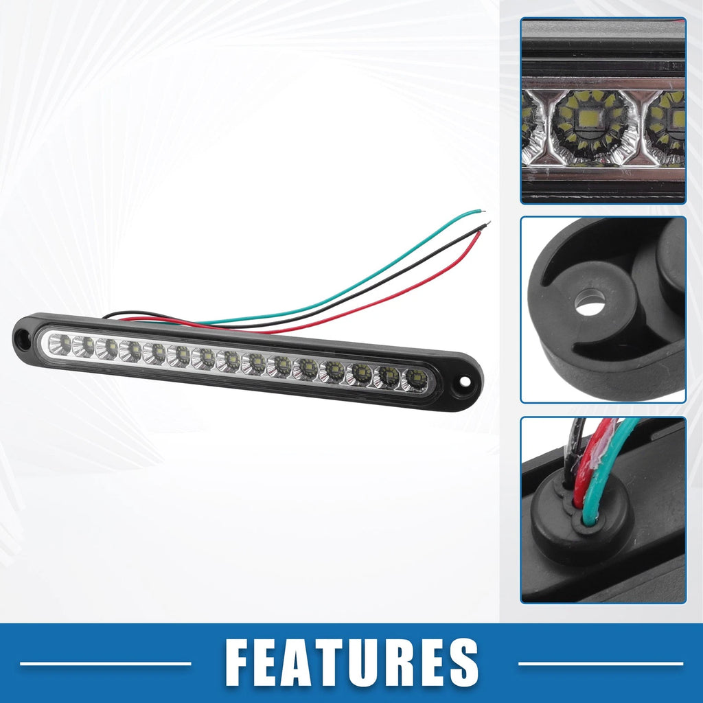 LED Trailer Identification Turn Signal Tail Light for White 12V 24V (2015–2025)