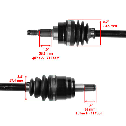 Front Left Right CV Joint Axle Replacement for Honda TRX500FM Foreman 500 (2005–2013)