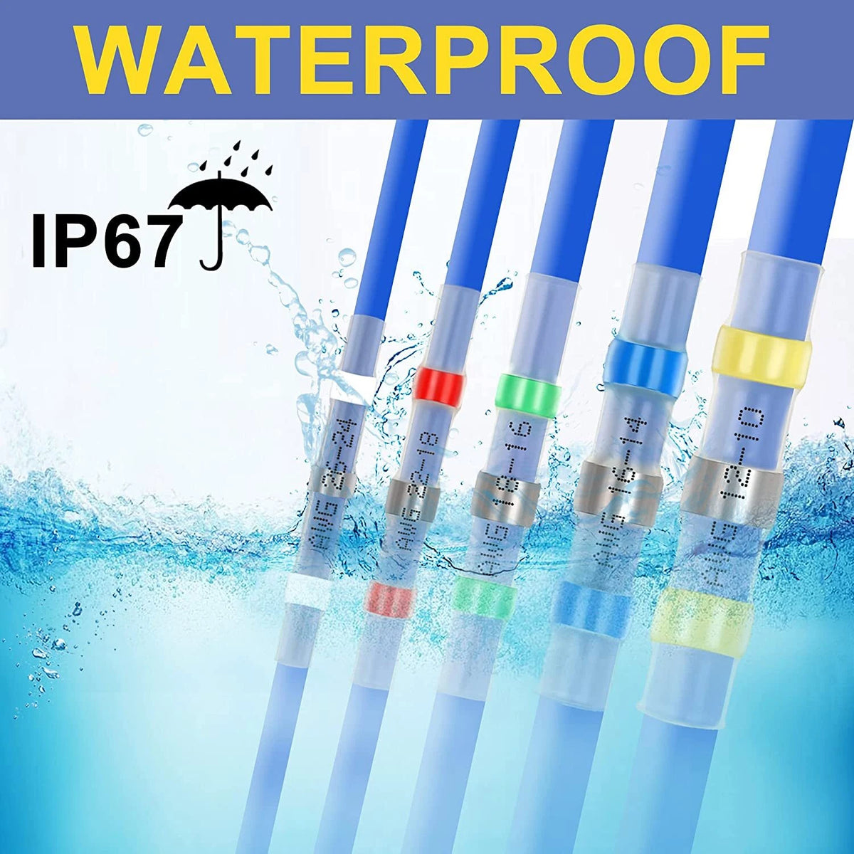 420pcs Waterproof Heat Shrink Wire Connectors Butt Terminals
