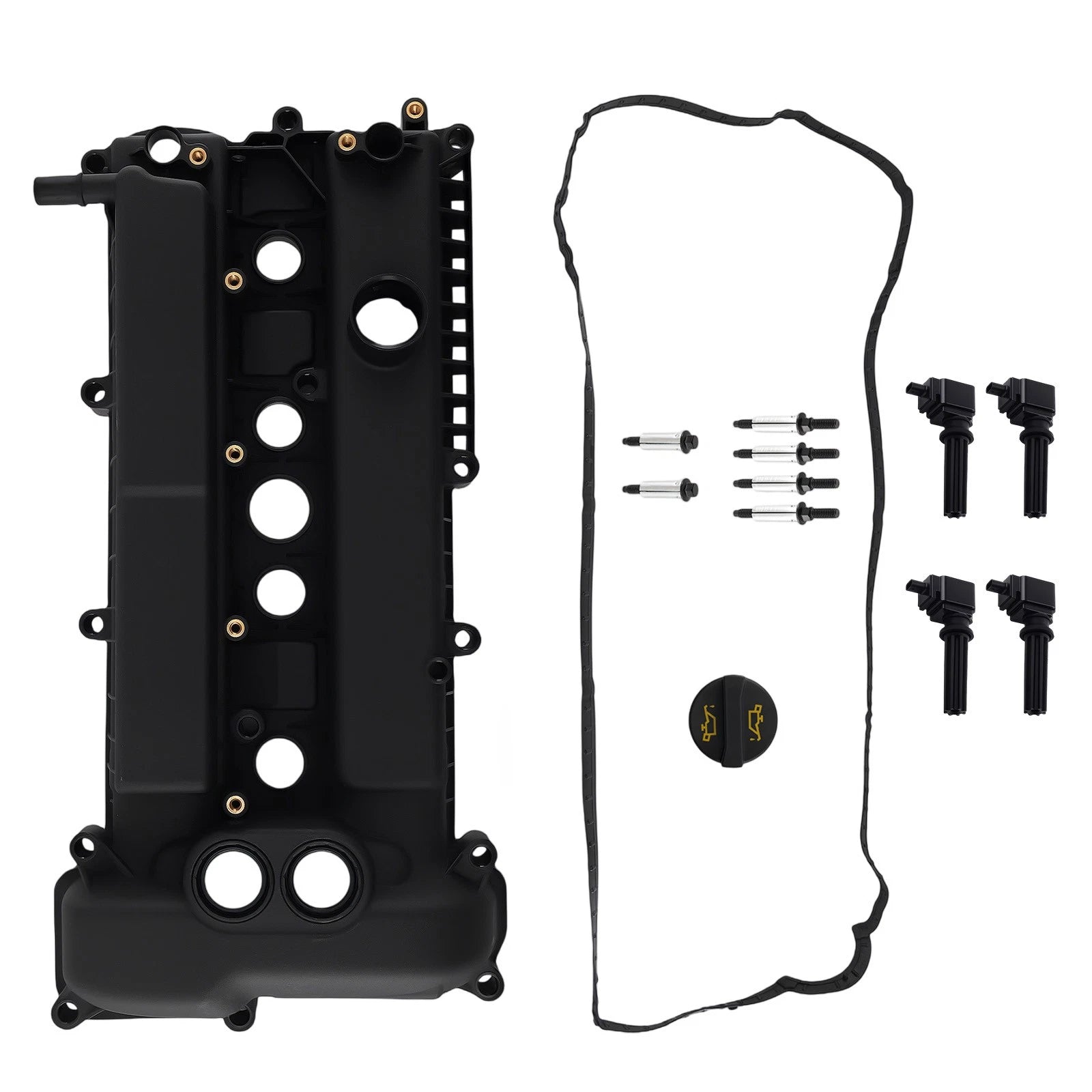 Engine Valve Cover & 4 Ignition Coils for Ford Fusion (2013–2020)