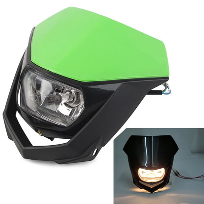 Universal Headlight Fairing for Supermoto Dirt Bike - Green