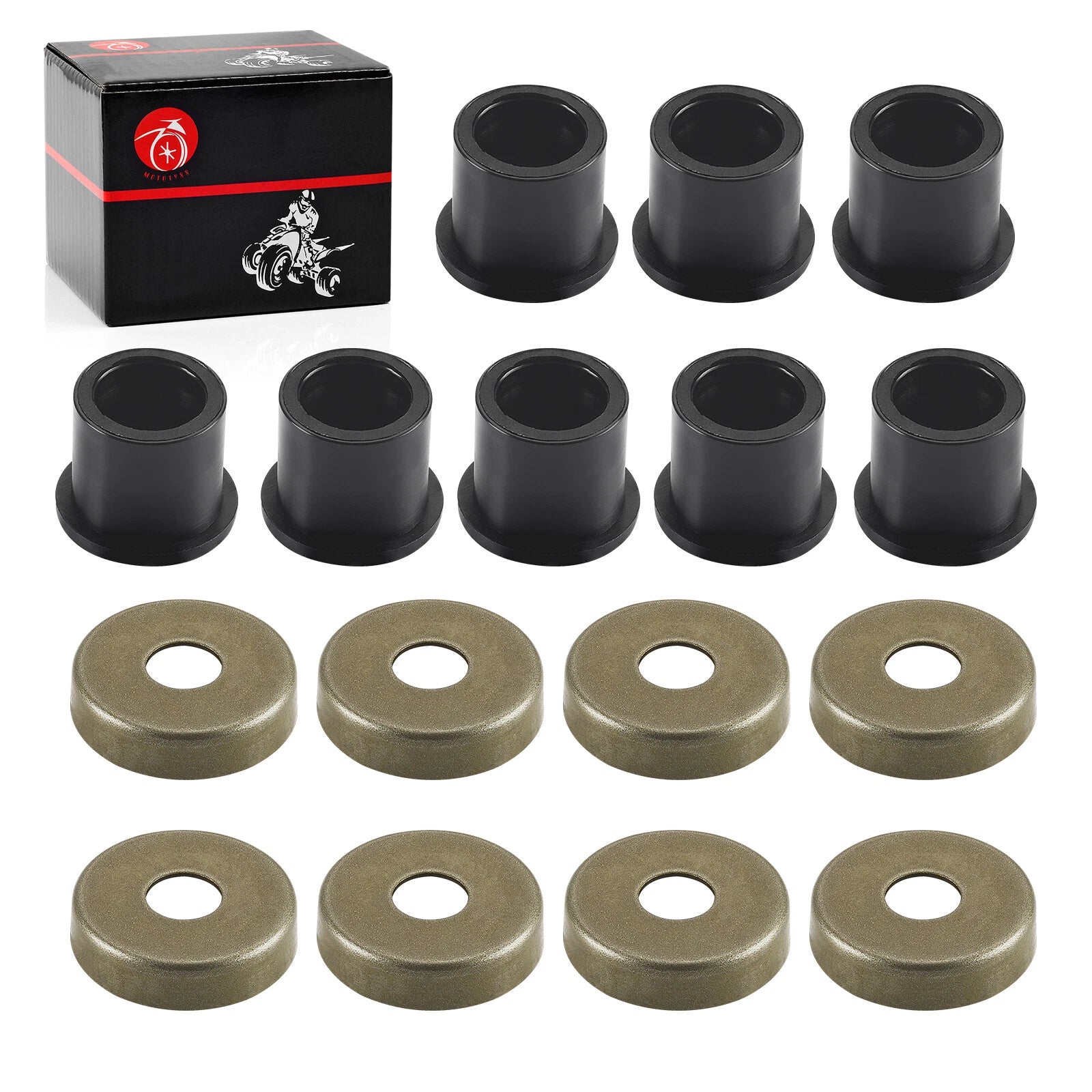 Set of 8 Front A-Arm Bushings w/ Cap for Polaris Sportsman 90 110 (2007–2021)