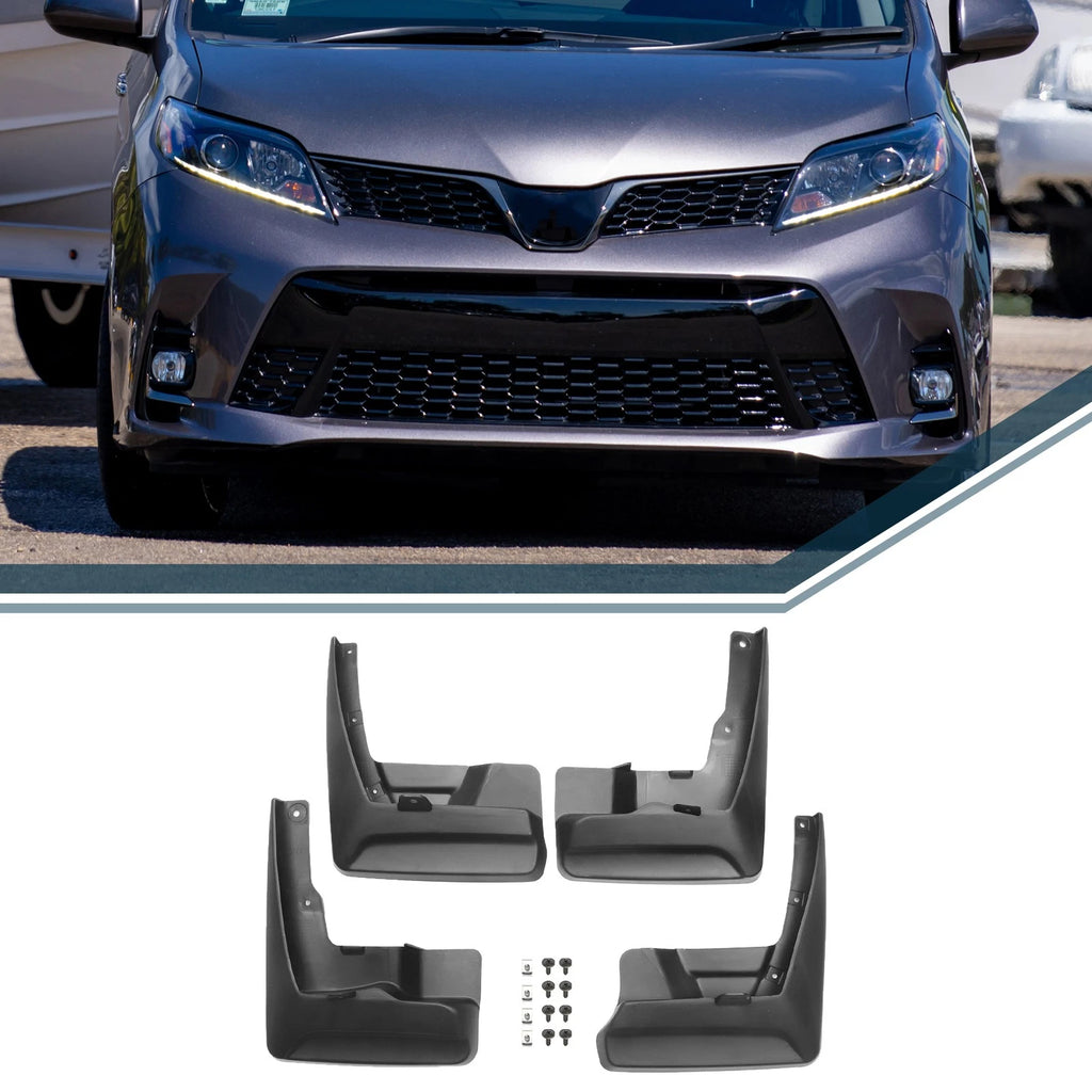Mud Flaps Splash Guard Mud Guard Front for Toyota Sienna (2011–2017)