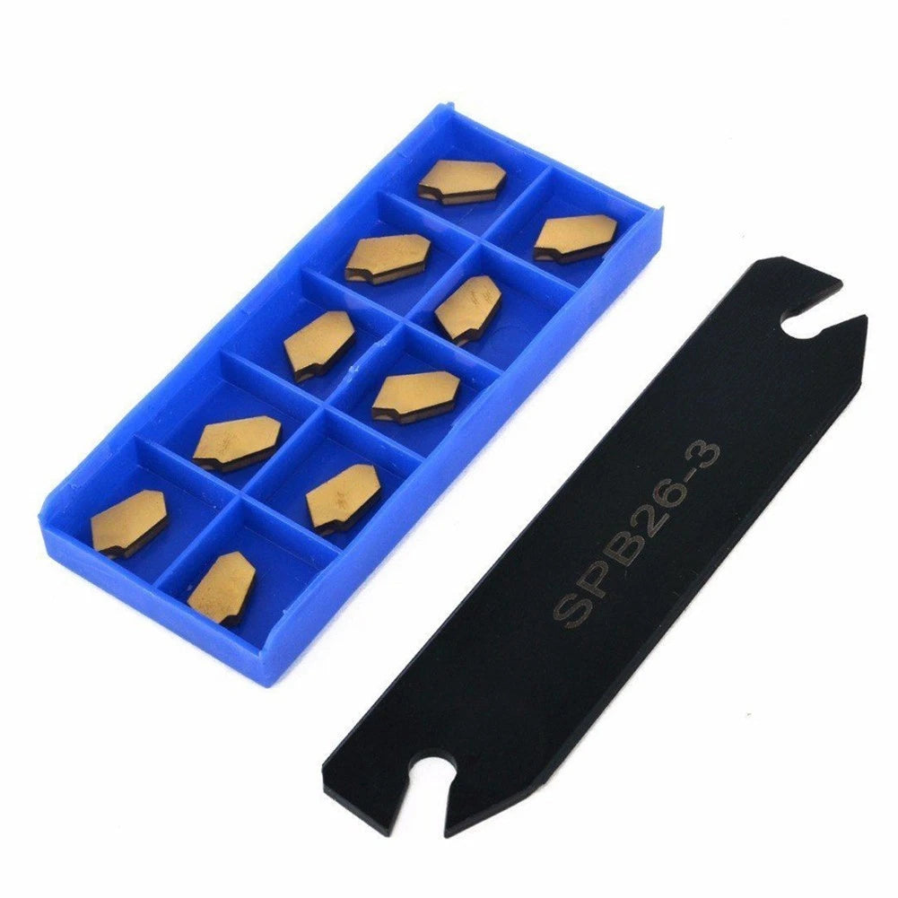 10 Pcs Insert Lathe Cut Off Parting Tool Holder for Versatile GTN3 SP300