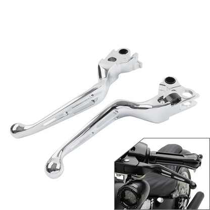 1 Pair Slotted Brake Lever Set for Harley Davidson (1996–2017)