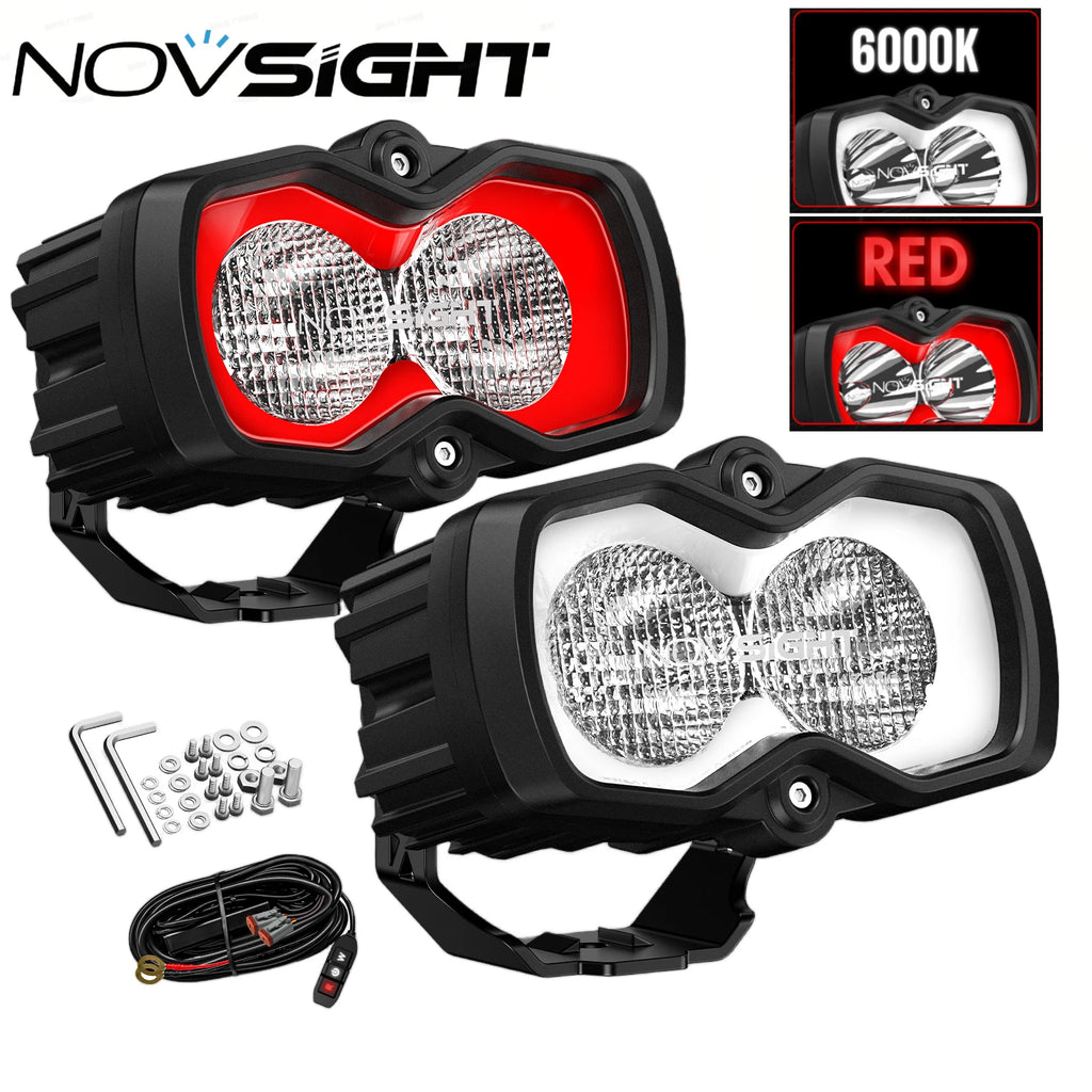 2X LED Pod Work Flood Lights for Jeep SUV