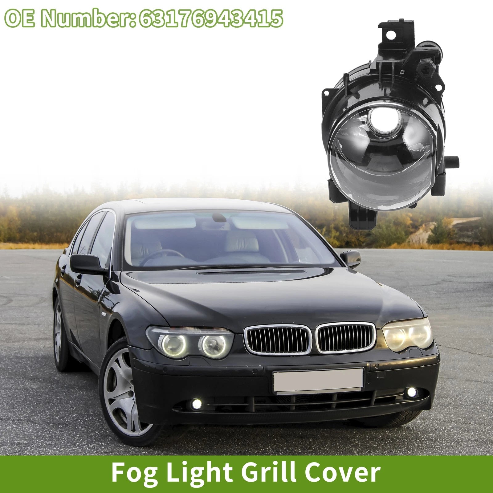 Right Fog Light Grill Replacement for BMW 7 Series (2002–2008)