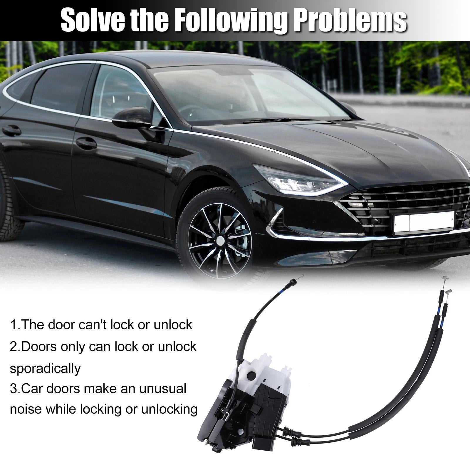 Rear Right Door Latch Lock Actuator Replacement for Hyundai Tucson (2016–2019)