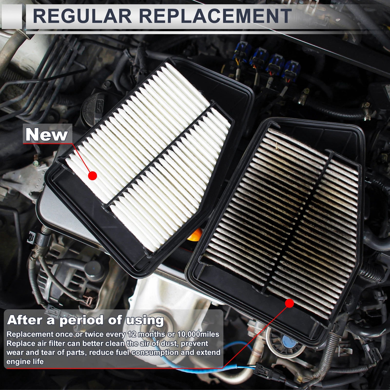 Engine Air Filter for BMW 5 Series 2009–2011 Long Life Replacement
