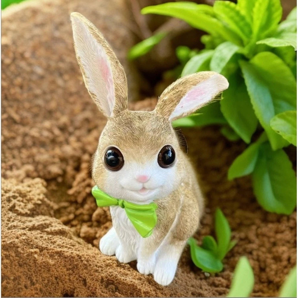 Garden Rabbit Ornament for Patio Lawn Yard Decor