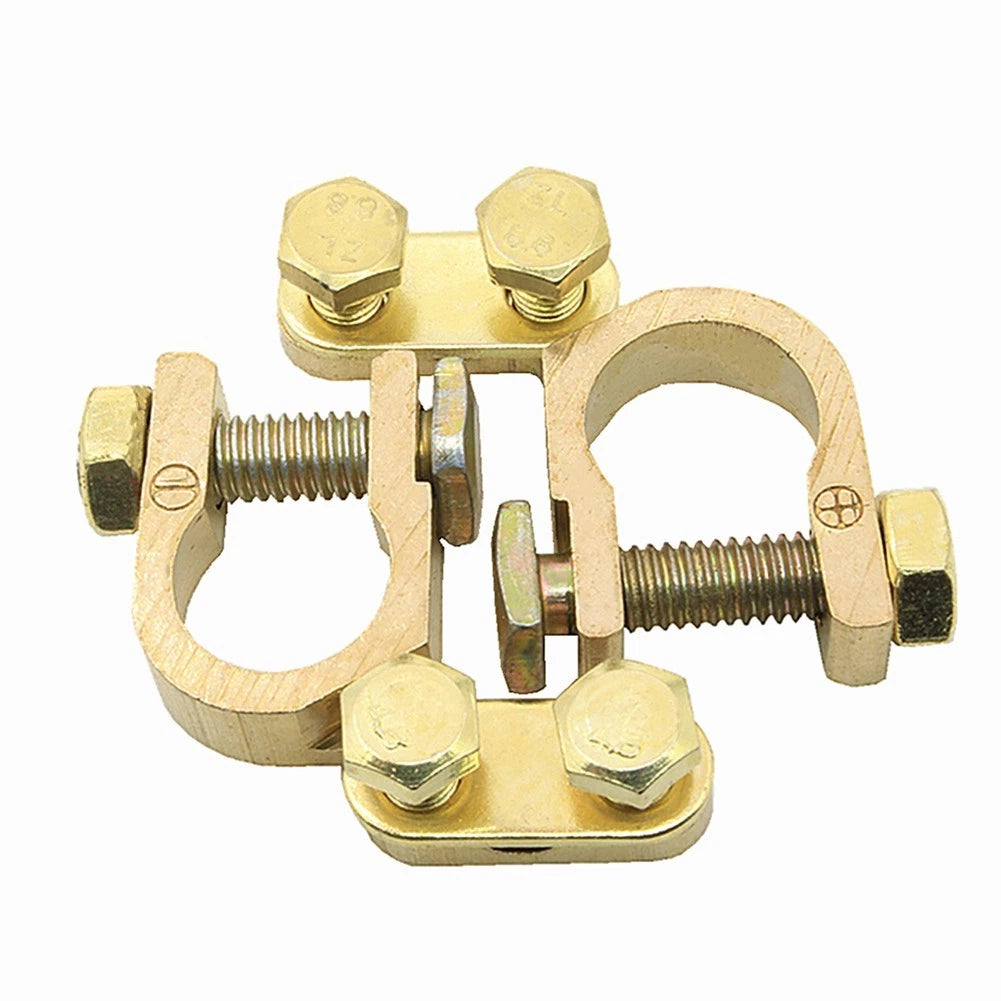 2Pcs Brass Terminals for Secure Connections (Universal)