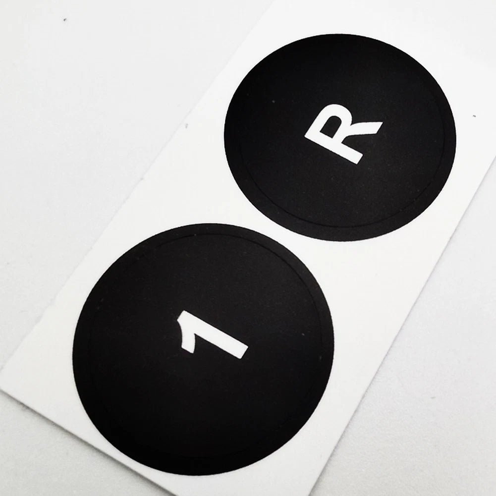 Black Button Decal with White Characters for Maserati For Gran for turismo Shift