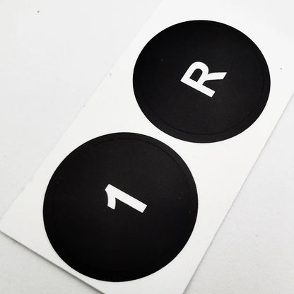 Black Button Decal with White Characters for Maserati For Gran for turismo Shift