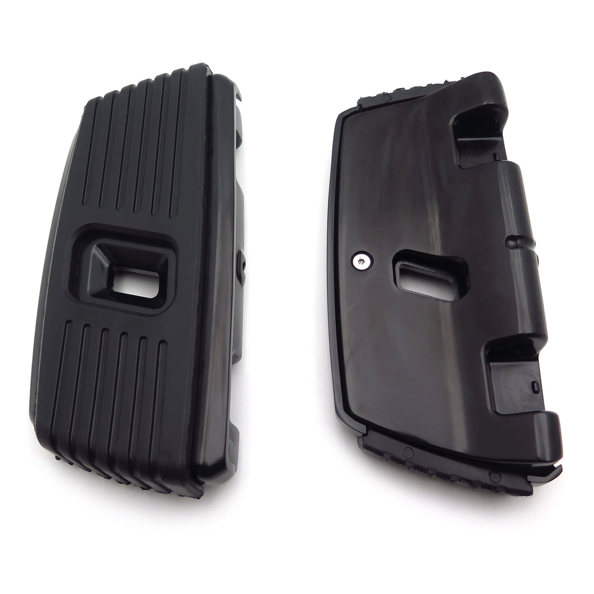 Hana Square Passenger Footboard Black for Harley Dyna/Softail (2000–2019)