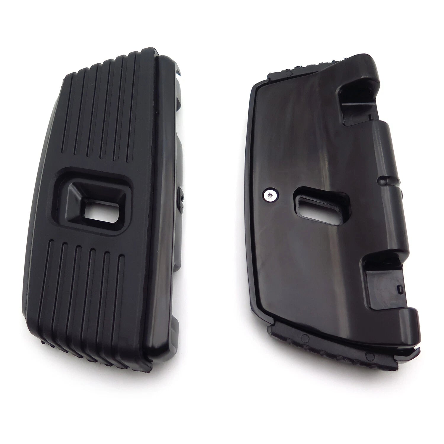Hana Square Passenger Footboard Black for Harley Dyna/Softail (2000–2019)