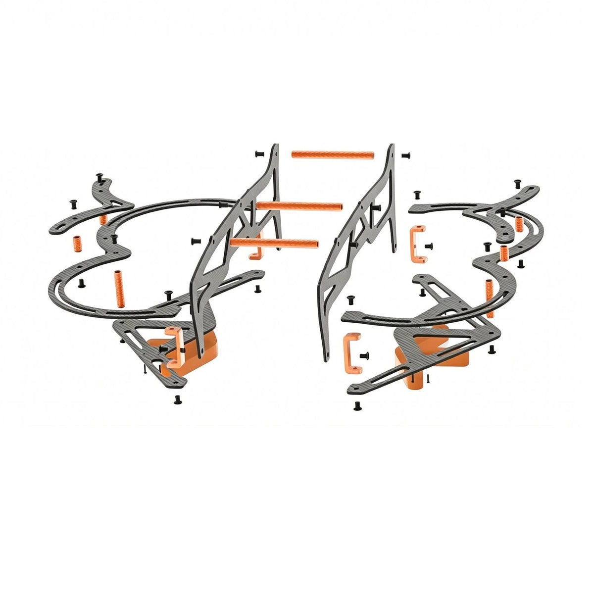 Full Carbon Fiber Armor for DJI Avata 2 (2022) - Orange Collision Guard