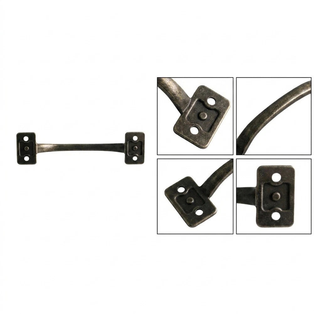 Zinc Alloy Cabinet Pulls Antique Bronze Finish 4-Hole Mount for Wood Doors