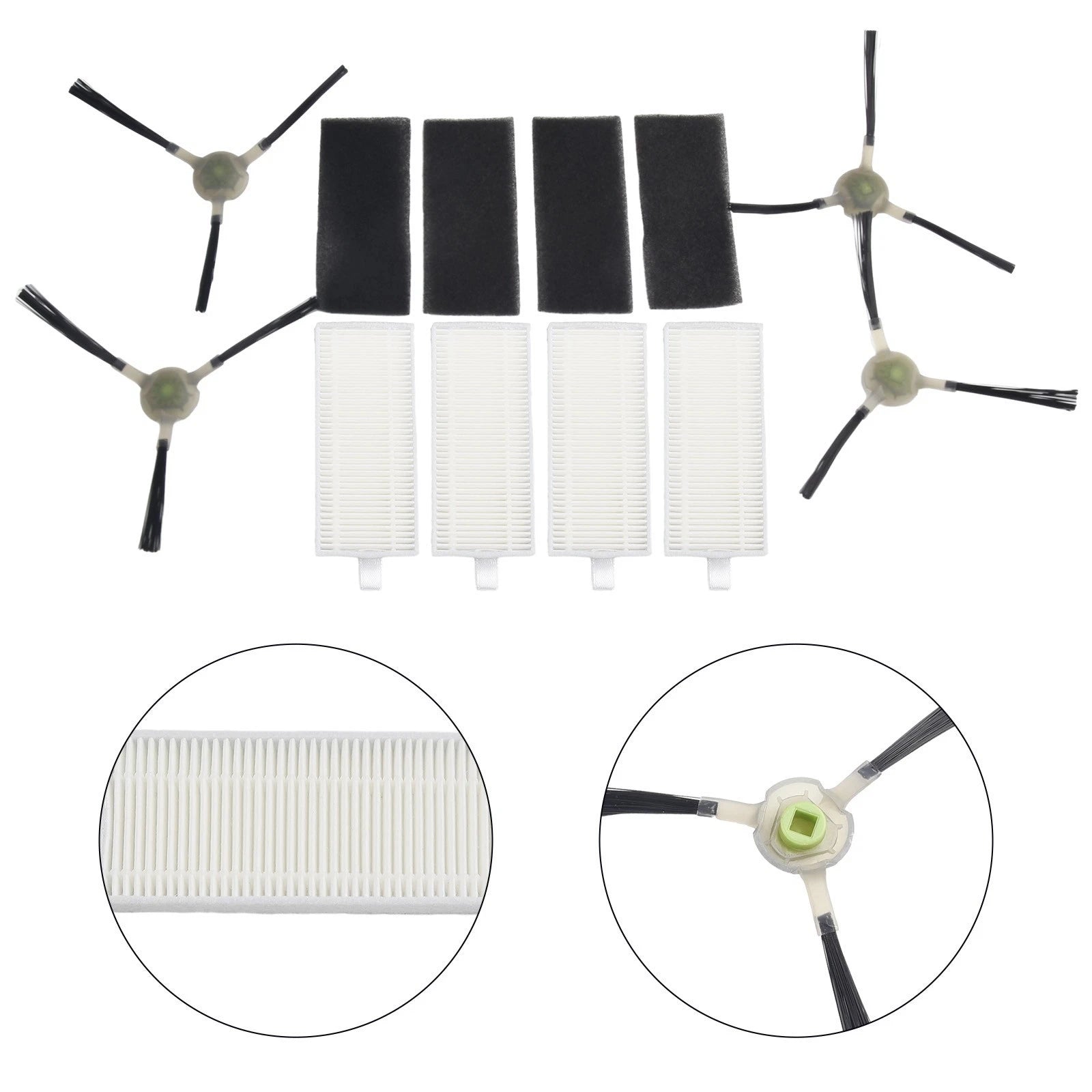 Filter & Side Brush Kits for M200/M201/M501/T700 (Robotic Vacuum)