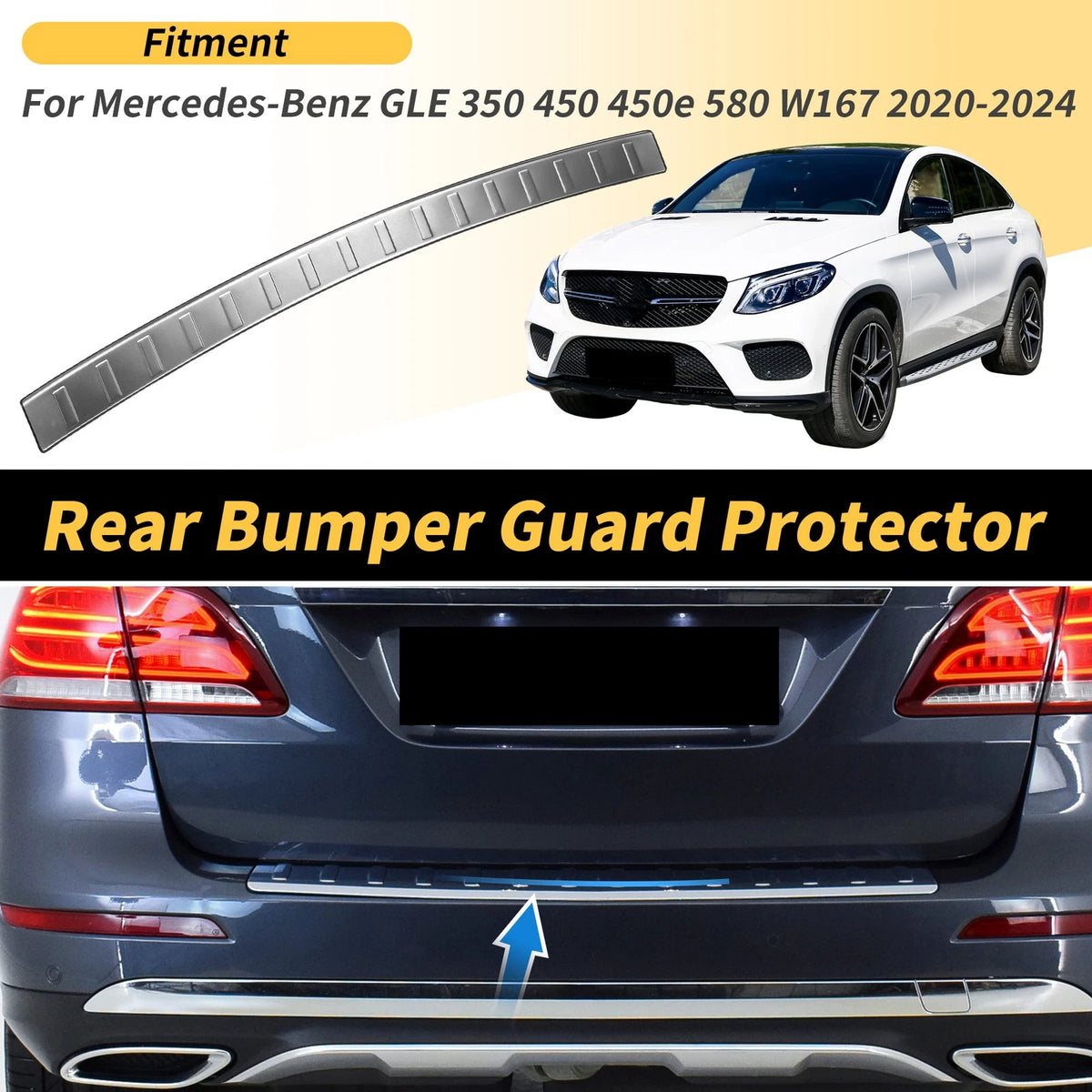 Bumper Guards Front for Mercedes-Benz GLE 350 450 450e 580 (2020–2024)