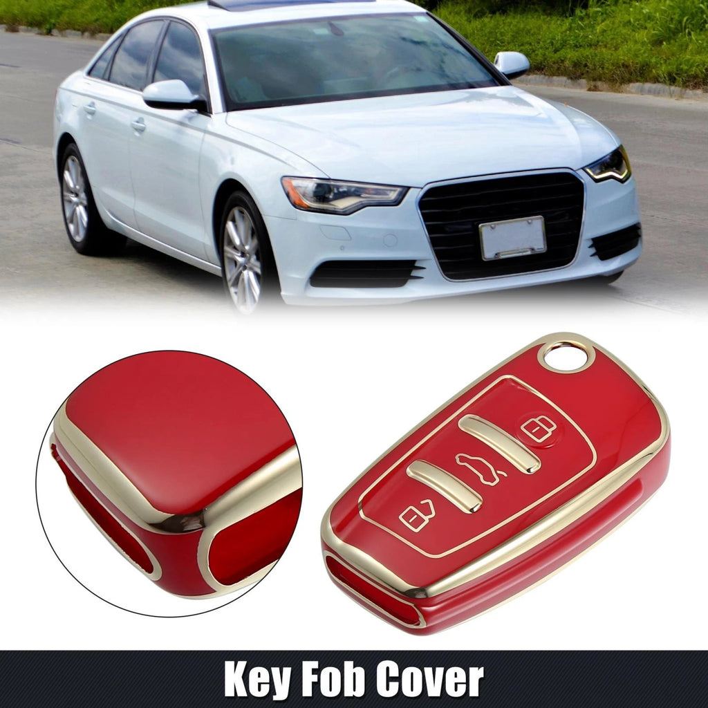 Car Key Fob Cover TPU 3 Button Case for Audi Q3 (2015–2020)