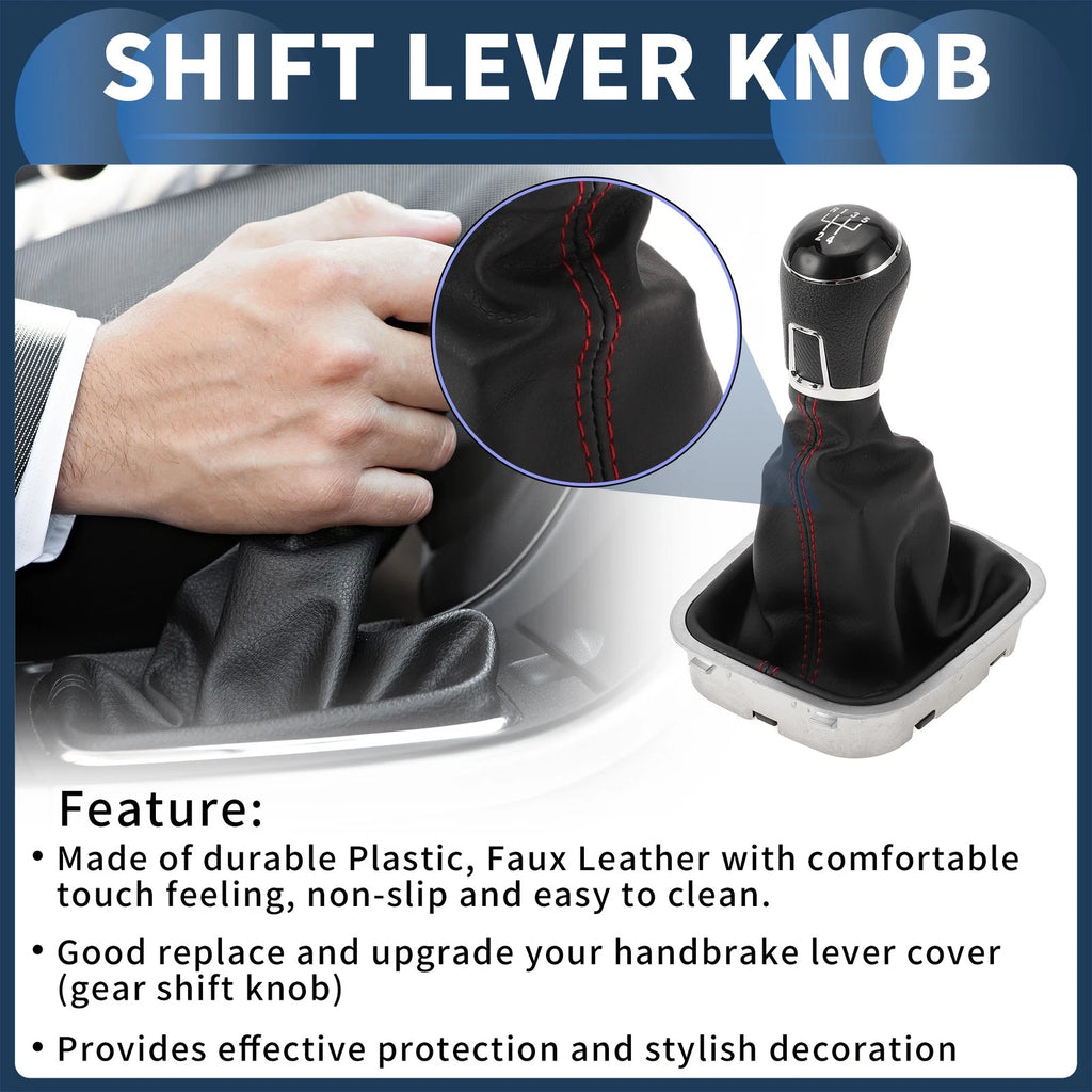 Gear Shifter Knob with Cover Replacement for VW Polo (2014–2017)