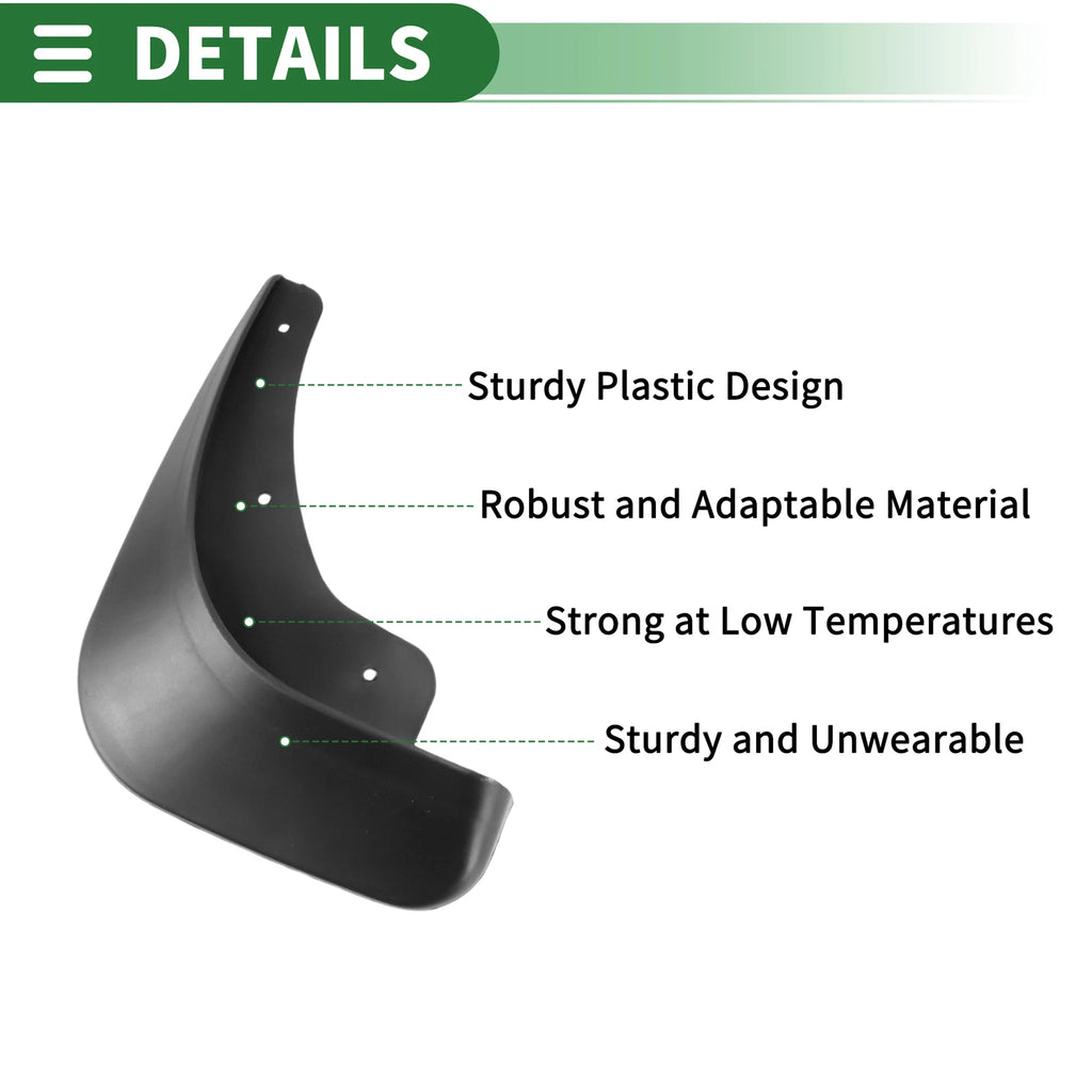 Set of 4 Mud Flaps Splash Guards for Mitsubishi Lancer (2007–2019)