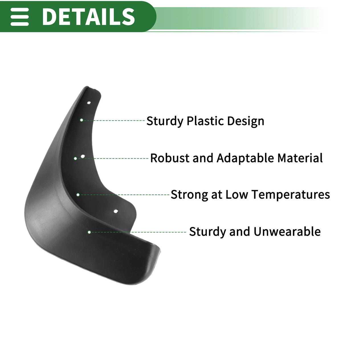Set of 4 Mud Flaps Splash Guards for Mitsubishi Lancer (2007–2019)