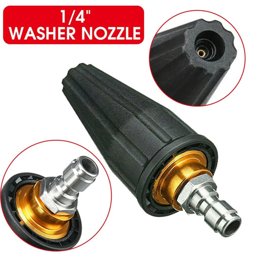 Rotating Turbo Nozzle 1/4 Inch 3600PSI Cleaner Fast Jet