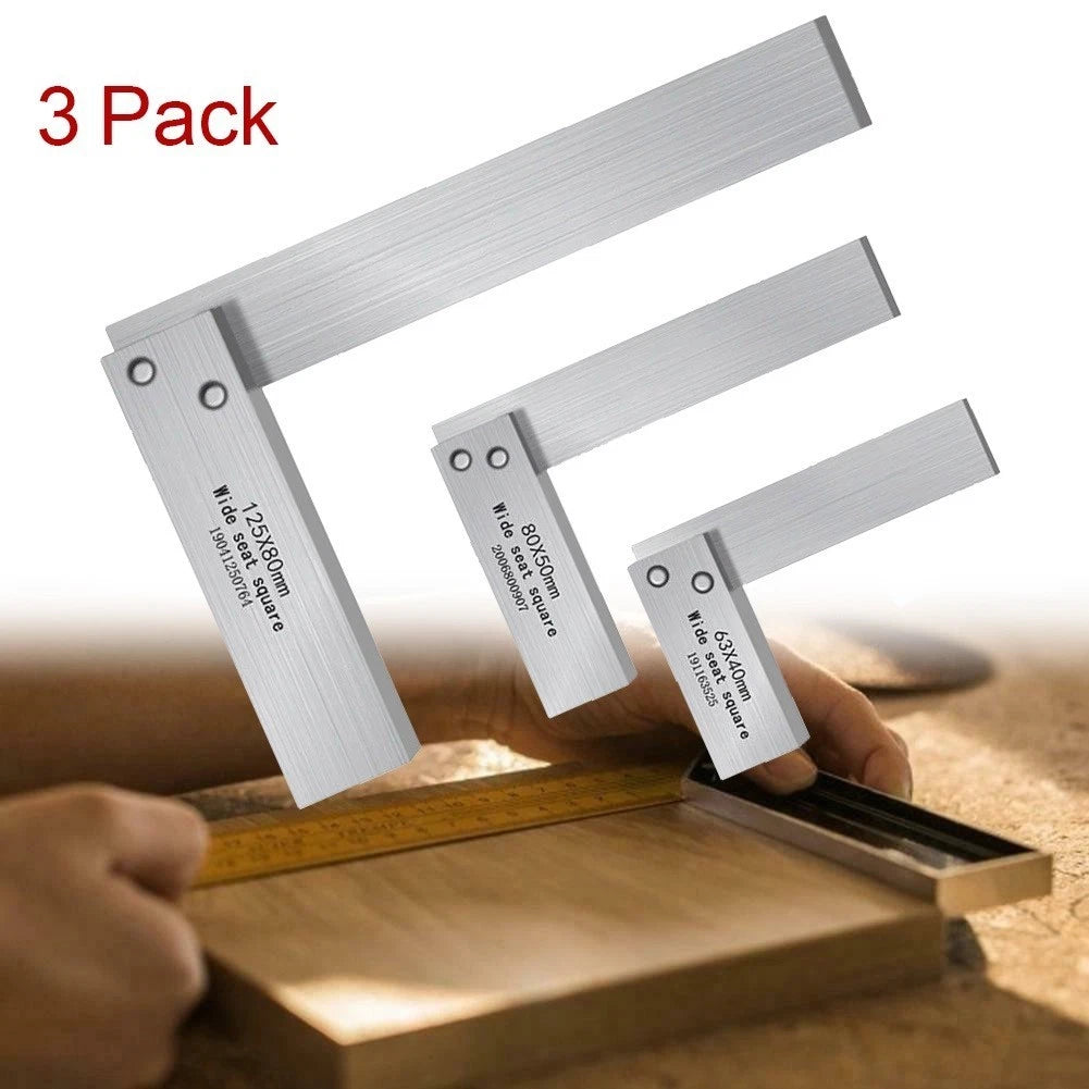 3pcs Right Angle Precision Measure for Automotive Applications
