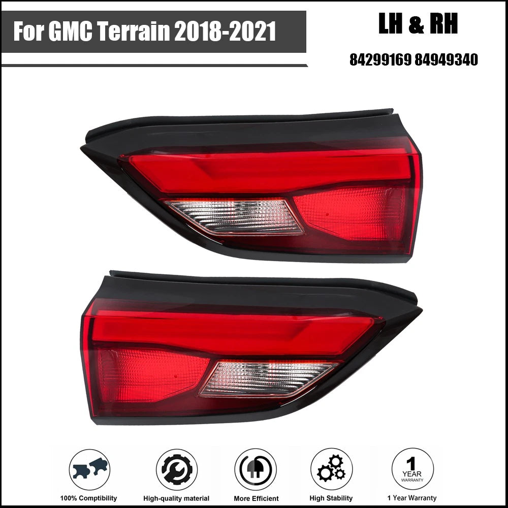 Set of 2 Rear Halogen Tail Light Assemblies for GMC Terrain (2018–2021)