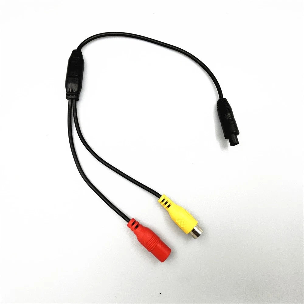 4Pin To AV Plug Connector Cable Car Camera Down-Voltage Wire Harness 12V to 3.3V