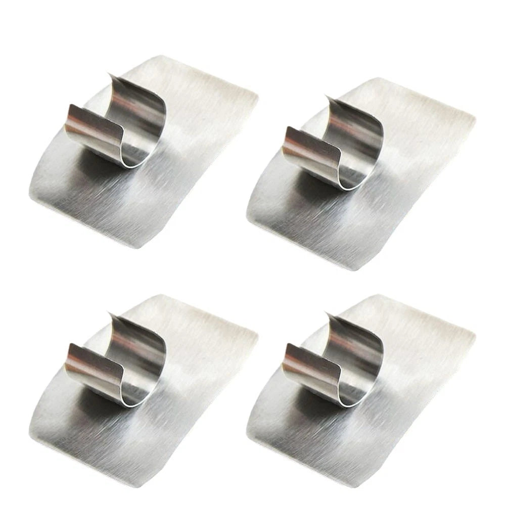 4pcs Stainless Steel Finger Guards for Safe Slicing and Dicing