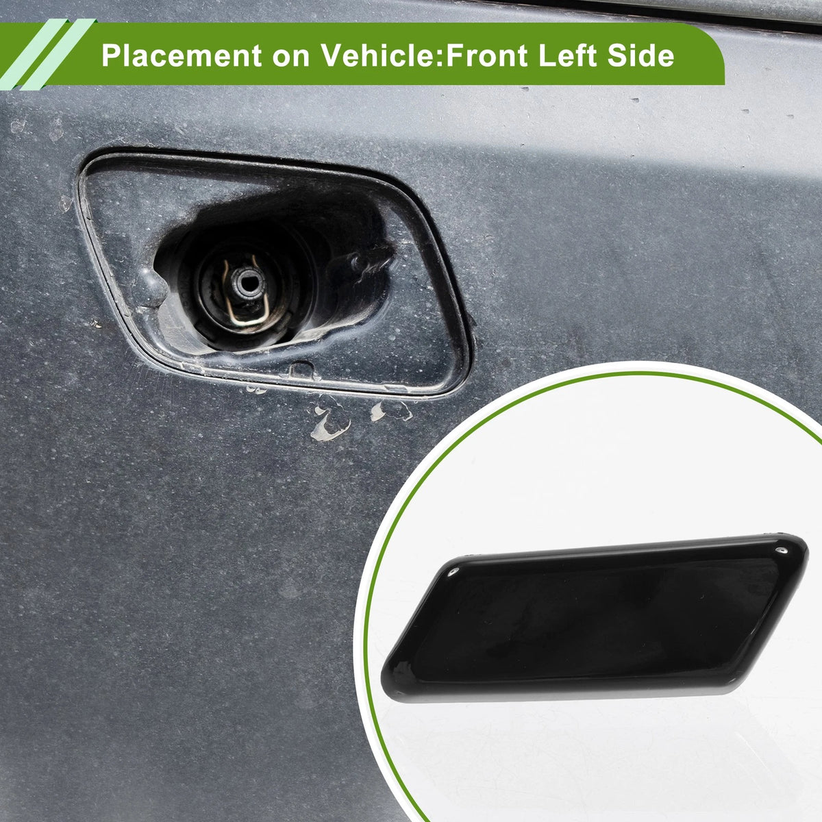 Washer Nozzle Cover Cap Front Left for Lexus GX460 (2014–2019) Black