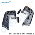 Bracket Kit Clamp for Yamaha 2/4T 8 9.9 15 20HP (6AH-43111-00-4D, 6AH-43112-00-4D)
