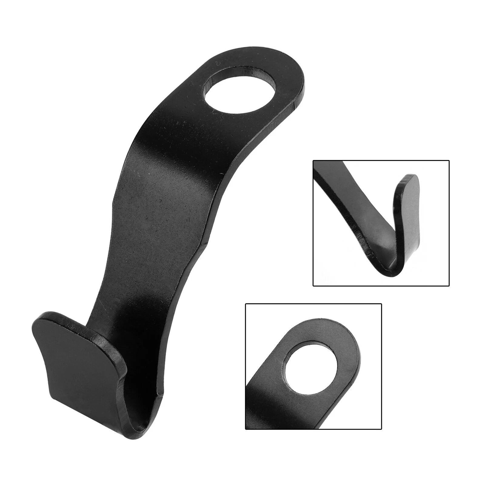Helmet Hook Bracket for Universal Scooter Motorbike (Stainless Steel, Black)