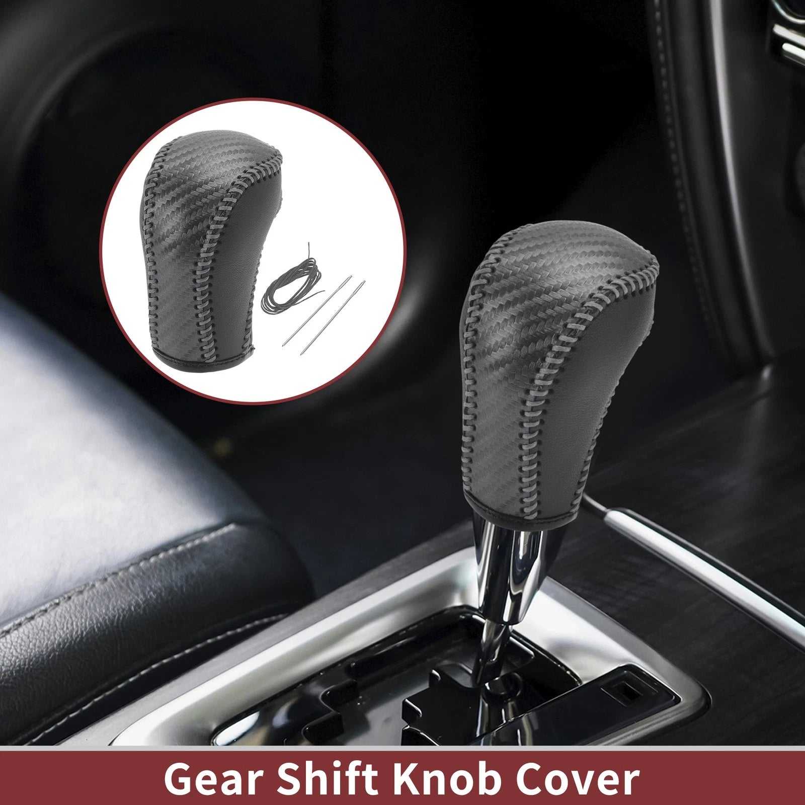 Gear Shift Knob Cover Replacement Faux Leather for Mazda CX-5 (2013–2014)