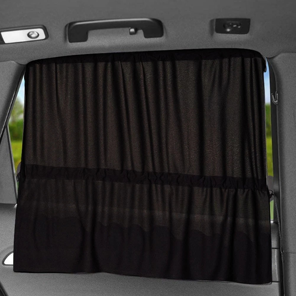 2X Auto Side Window Sun Shade Mesh Cover UV Blocking Suction Cups