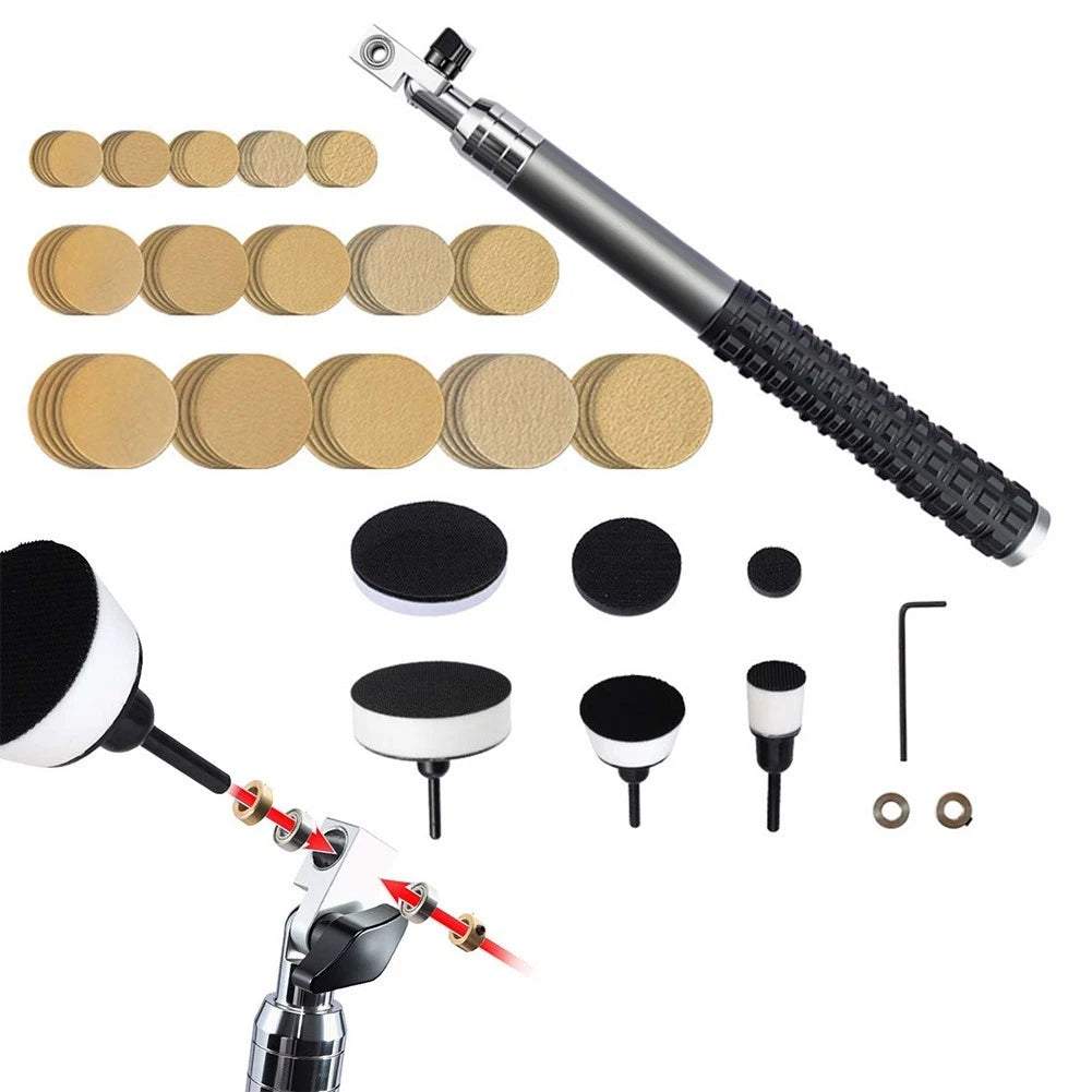 Adjustable Wood Bowl Sander Kit with 75 Sanding Discs for Woodworking