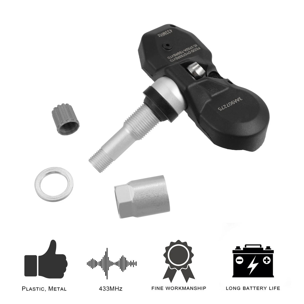 TPMS Tire Pressure Sensors 4 Pack 433MHz Replacement for Volkswagen CC (2012–2017)