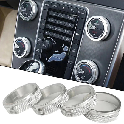 Aluminum Alloy Air Conditioning Audio Knobs for Volvo