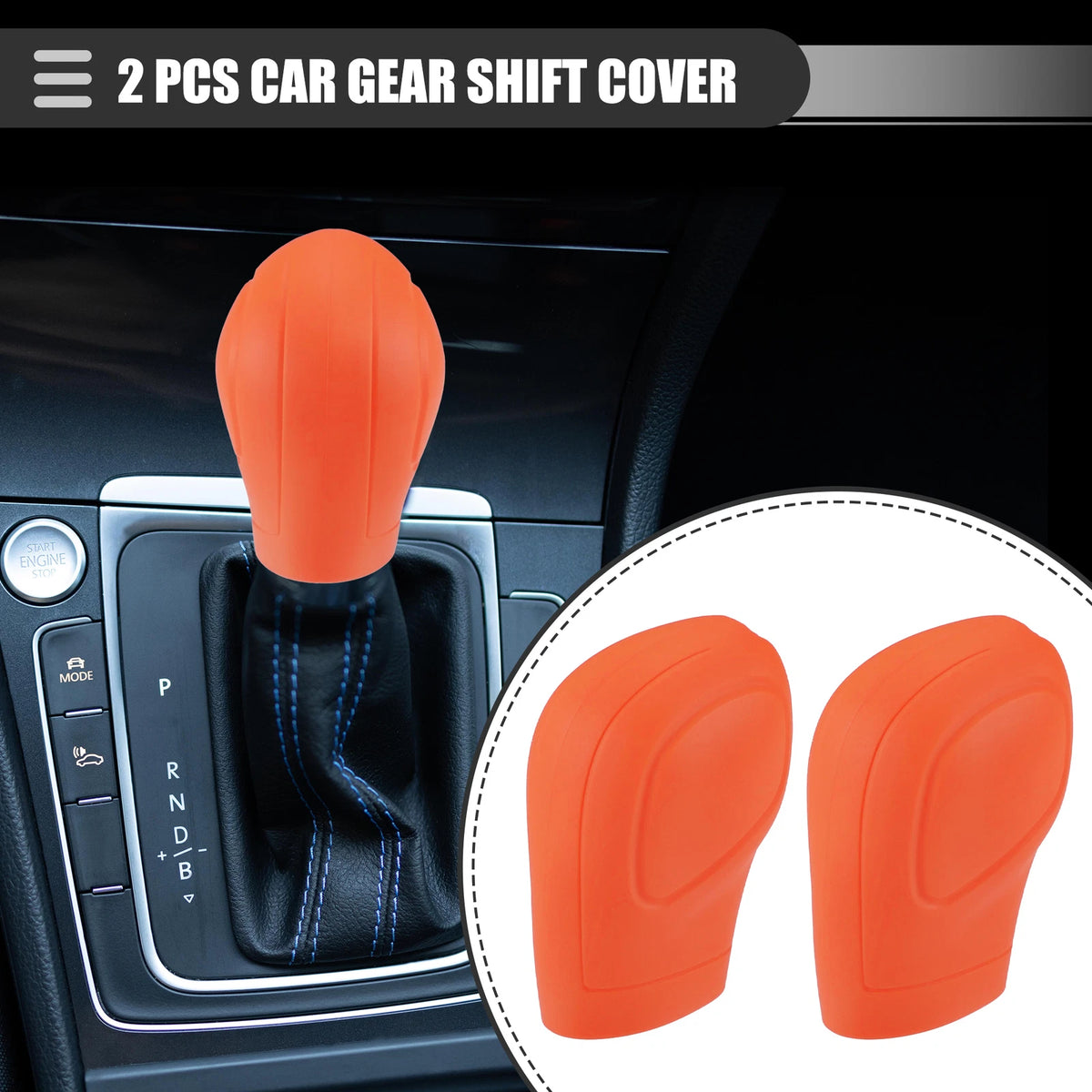 Set of 2 Silicone Gear Shift Handbrake Covers for Universal Cars