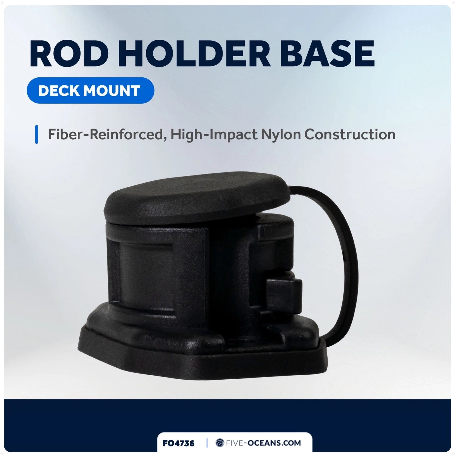 Fishing Rod Holder Deck Mount Base for Universal Applications