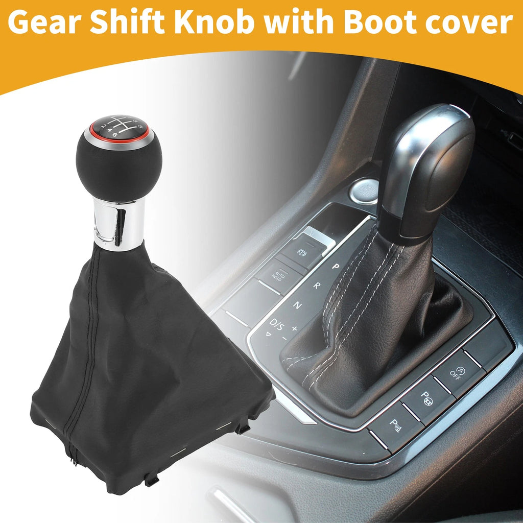 6 Speed Manual Shift Knob with Boot Cover for Audi A3 (2008–2013)