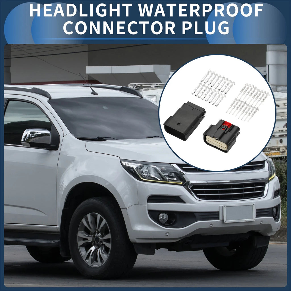 16 Pin Headlight Waterproof Connector Plug Replacement for Ford Mondeo (2007–2014)
