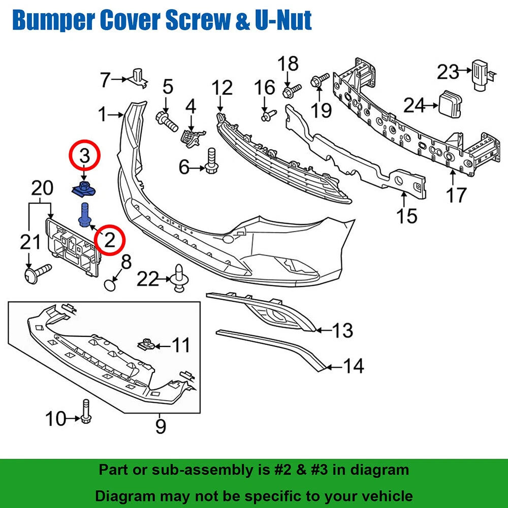 Fender Liner Splash Shield Screws for Mazda 2 3 5 6 CX-3 CX-5 CX-9 (2007–2021)