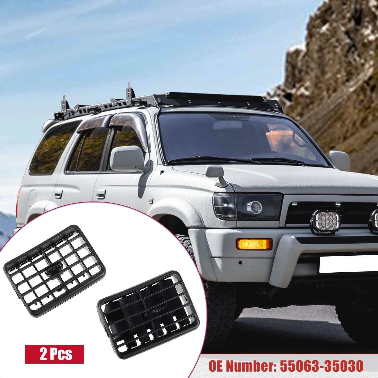 Center Dash AC Air Vent Panels Replacement for Toyota 4Runner (2003–2009)