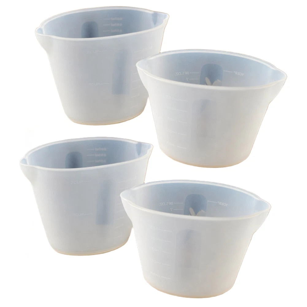 Reusable Silicone Measuring Cups for Kitchen (High Temperature Resistance)