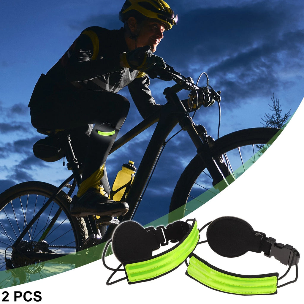 Reflective Bicycle Trouser Clips Adjustable Cycling Bands for All Bicycles (Universal)